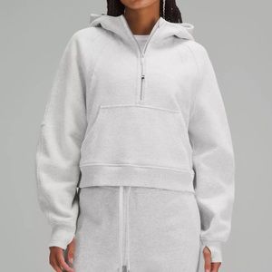 Lululemon light grey scuba half zip